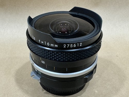 Nikon MF 16mm F/2.8 Non Ai Fisheye-Nikkor Auto #275612 Wide Angle Lens - MINT - Picture 2 of 8