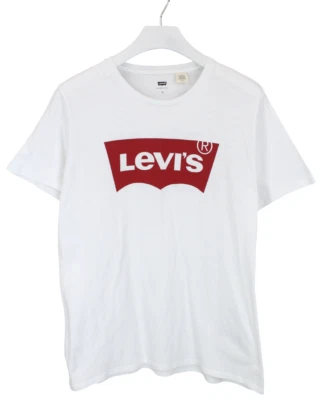 Levi's T-Shirt Herren XL Kurzärmelig Rundhals Logo Trikot Weiß - Bild 1 von 4