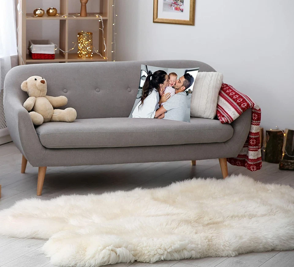Almohada Personalizada con Foto, Texto, Regalos Personalizados con Cualquier Imagen Foto 2 de 2