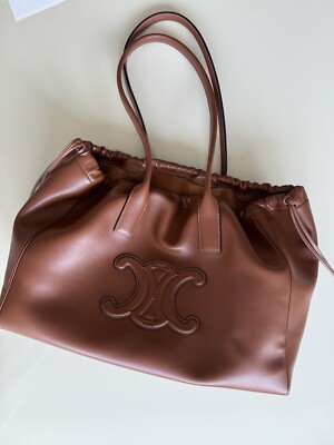 CELINE TASCHE BAG SHOPPER CUIR TRIOMPHE  TAN mRG