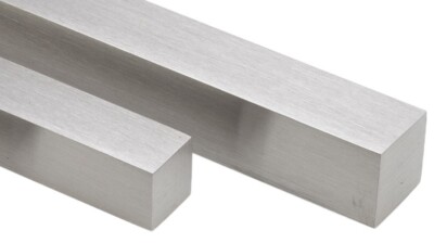 Edelstahl Vierkant Vierkantstahl 4-50mm Flach 1.4301 Vollmaterial blank gezogen