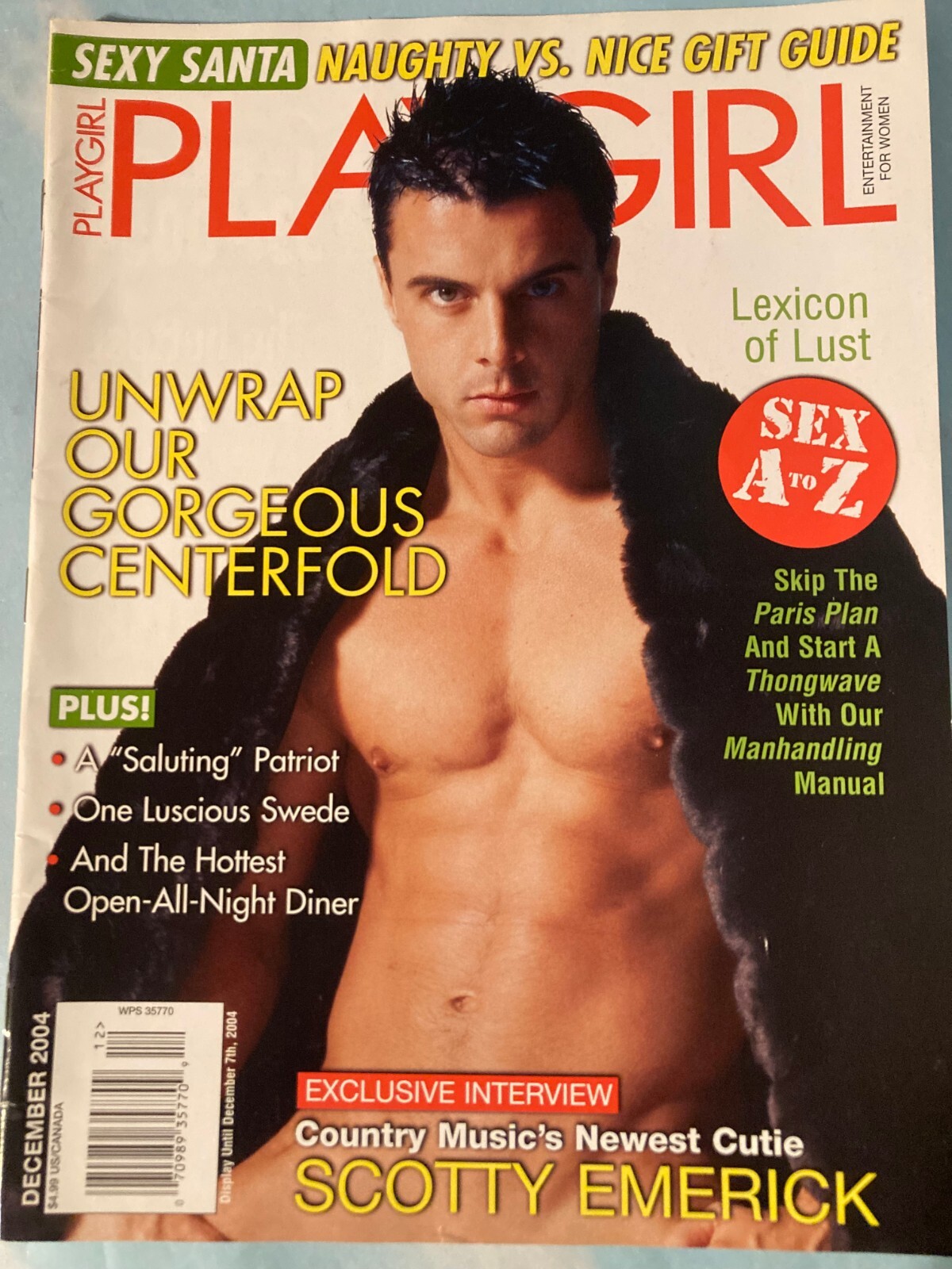 Playgirl Magazine, Dec. 2004, Guys Posing Nude, Women's Interest, Gay Interest