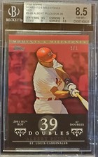 1/1 Albert Pujols 1st Game In L.A. Aug 31 2001 Rookie Year BGS 8.5 39th Double