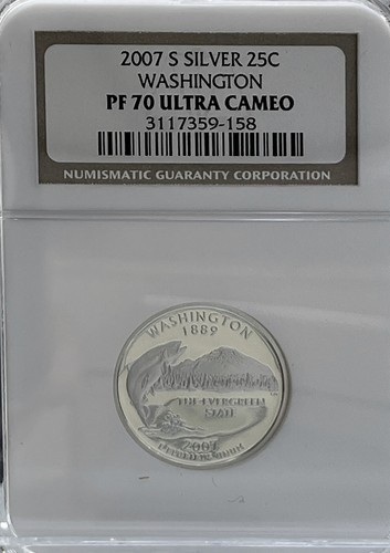 +2007-S Washington 25C - NGC PF70 UCAM State Quarter Ultra Cameo - #249 - Picture 1 of 2