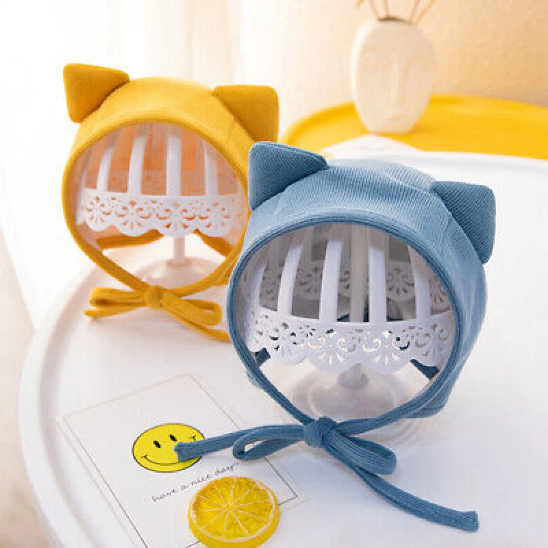 Sombrero de invierno para bebé gorra tejida infantil forrada de lana con oreja de gato para niño pequeño niño niña Foto 3 de 4