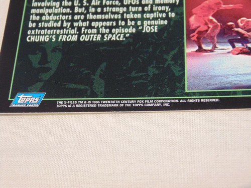 The X-Files Trading Cards Extraterrestrial Abduction – Season 3 #50 TOPPS 1996 - Picture 3 of 3