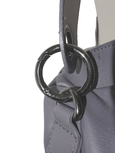 Cynthia Rowley Womens Designer Shoulder Crossbody Tote Bag Leather Grey - Picture 12 of 12