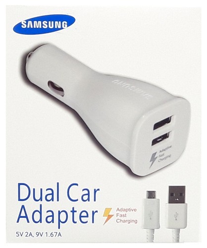 Samsung Dual Car Adapter Adaptive Fast Charging EP-LN920 White NEW - Picture 4 of 9