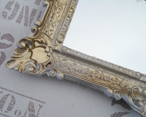 Specchio Muro Oro Bianco Antico Barocco Bagno Corridoio da Parrucchiere 56x46cm - Bild 133 von 165