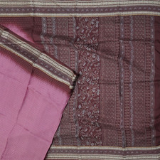 Vintage Purple Sarees 100 Pure Silk Printed Indian Sari 6YD Decor Craft Fabric