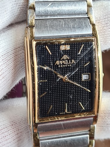 Vintage Swiss Made Watch APPELLA Geneve REF N 181 Date Qartz with Box - Picture 15 of 23