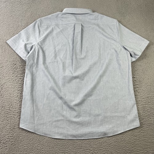 Southern Tide Performance Shirt Mens XL Gray Stretch Short Sleeve Button Up - Picture 9 of 11