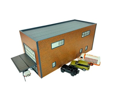 Gewerbegebäude Maßstab 1:43 Diorama Modellbausatz Industrieanlage Größe 1/43