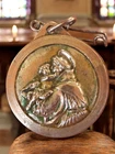 Silver Metal Religious Medal - Vintage Collectible Coin