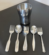 Vintage Children s Stainless Flatware Lot Toddler Fork Spoon Cup