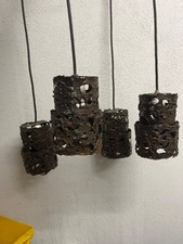 Vintage 4 szt. lampa wisząca absolut brutalist połowa wieku lampa lata 60. 70. miedziana dani
