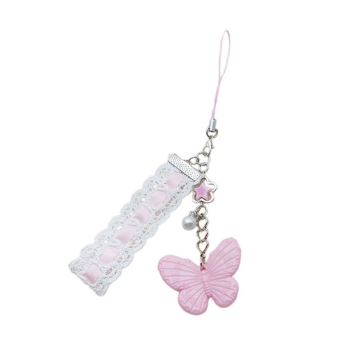 Ribbon Heart Cross Phone Charm Straps Key Hangings Pendants Bag Decoration - Photo 4 sur 13