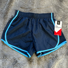 Member's Mark Women's Running Shorts Navy/Blue Trim XS Drawstring Elastic Waist
