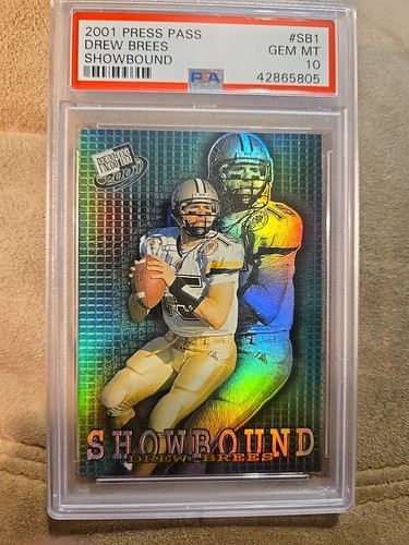 2001 Press Pass Drew Brees Showbound Rookie Card RC SB1/12 New Orlean Saints - Picture 1 of 2