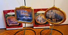 Lot of 2 Hallmark Thomas Kinkade Victorian Christmas 1  2 1997 1998 Ornaments