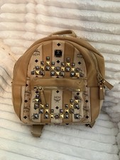 2014 MCM Stark Visetos Studded Stripe Backpack