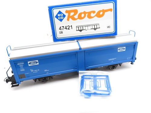 362H0 - Roco H0 47421 - Schiebewandwagen FORD blau der DB - top in OVP | Condition: Gebraucht