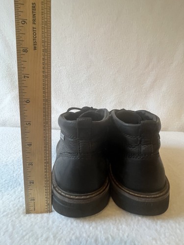 ECCO BOOTS MENS SIZE 10 BLACK LEATHER LACEUP CHUKKA BOOTIES GORETEX SHOES - Picture 6 of 10