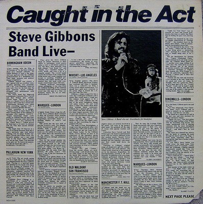 Steve Gibbons Band, Caught In The Act, (LP, Album), NM or M-, 3623287464