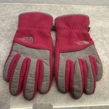 North Face Girls Kids Gloves Medium Pink Grey