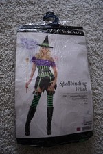 3 PIECE SPELLBINDING WITCH HALLOWEEN COSTUME LEG AVENUE S/M NEW NEVER WORN