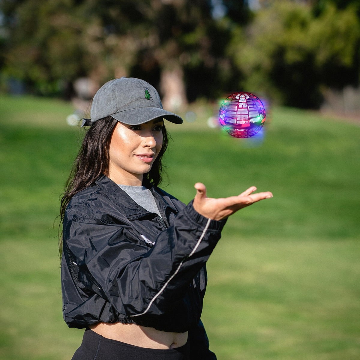 REMARKABLE GOODZ ORBIT CATCH GLOWING DRONE TOY - BLUE
