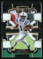 2023 Panini Select #44 Josh Downs Black and Green Prizms Die Cuts