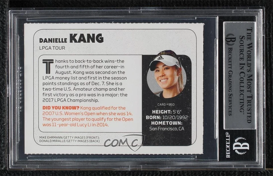 BAS 2021 Sports Illustrated for Kids Series 5 Danielle Kang #950 BGS Authentic - Image 2 of 2