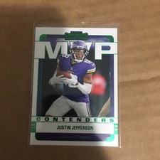 Justin Jefferson 2022 Contenders MVP Contenders Emerald MVP-JJE Vikings