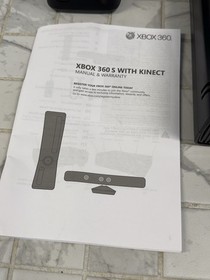 Microsoft Xbox 360 S Gaming Console & Kinect Black No Games Blu Controller READ!