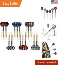 18g Professional Metal Tip Darts Set - 24 Elegant Darts for All Skill Levels