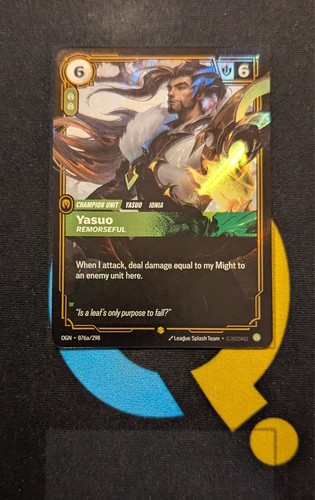 Yasuo - Remorseful 76a/298 Alternate Art Riftbound League of Legends - Bild 1 von 3