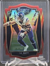 J.J. WATT 2020 SELECT PREMIER LEVEL RED PRIZM DIE CUT TEXANS Q6903