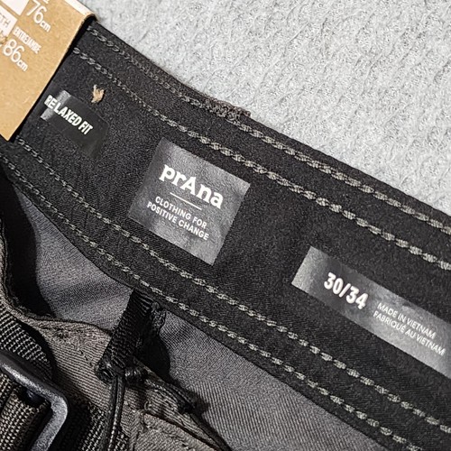 prAna Pantaloni Elasticizzati Zion II Uomo Relaxed Fit Pantaloni da Escursionismo Ferro Scuro 30x34 Cintura - Foto 9 di 13