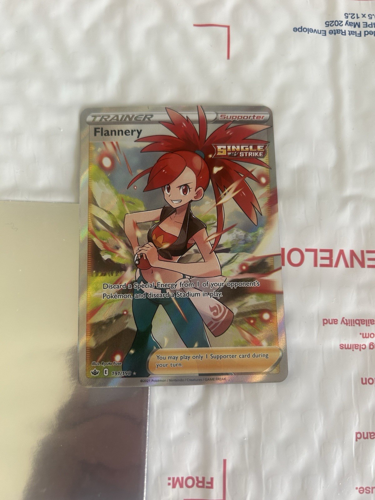 Flannery Pokémon TCG Trainer Full Art Ultra Rare Holo 191/198 Chilling Reign