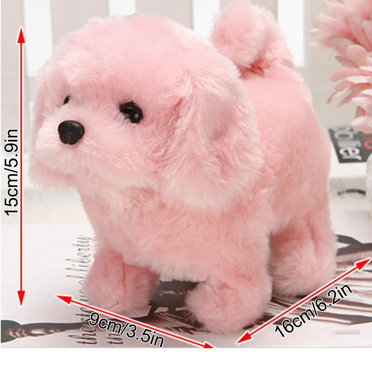 Realistic Robot Puppy–Walking & Barking Pink Dog, Christmas Gift for All Ages