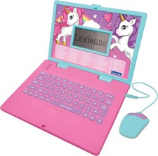 LEXiBOOK - Unicorn Educational and Bilingual Laptop Spanish/English - Toy for Ch