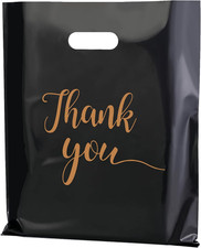 Thank You Bags with Handles for Business 100 Pack 12X15 Inch Extra Thick 2.36 Mi