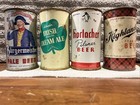 4 Can Lot Flat Tops. Burgermeister. Horlacher. Highlander. Schaefer Irish.