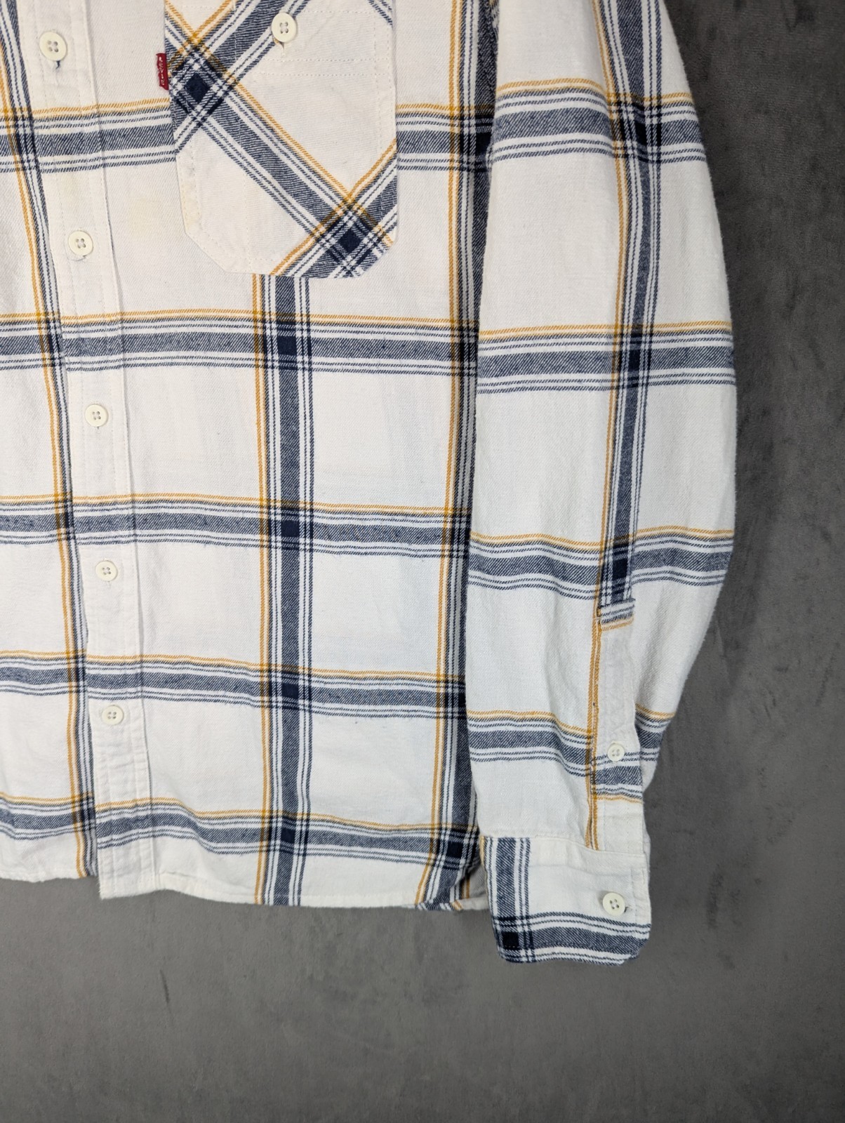 Levi's Flannel Shirt Men's Size Small Casual Button Up Plaid Long Sleeve Classic image 3