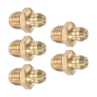 5Pcs 5/16''-24 UNF Thread Hydraulic Grease Fitting Repair 10mm Width Brass