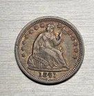 1841 Seated Liberty Half Dime XF+ Extra Fine Toned Nice Color