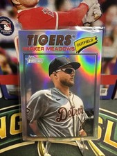 2026 Topps Heritage Parker Meadows Chrome Refractor #208 Tigers