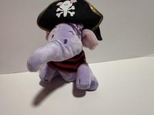 Disney Lumpy Pirate Plush Heffalump Winnie Pooh 7" Purple Elephant Stripe Shirt