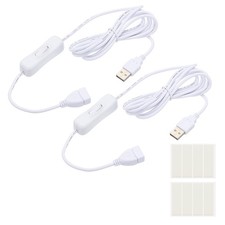 PATIKIL 2M USB Cable with ON/Off Switch, 2 Pcs USB Male to Female Extension C...